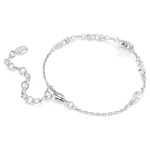 Swan bracelet Mixed cuts, Swan, White, Rhodium plated